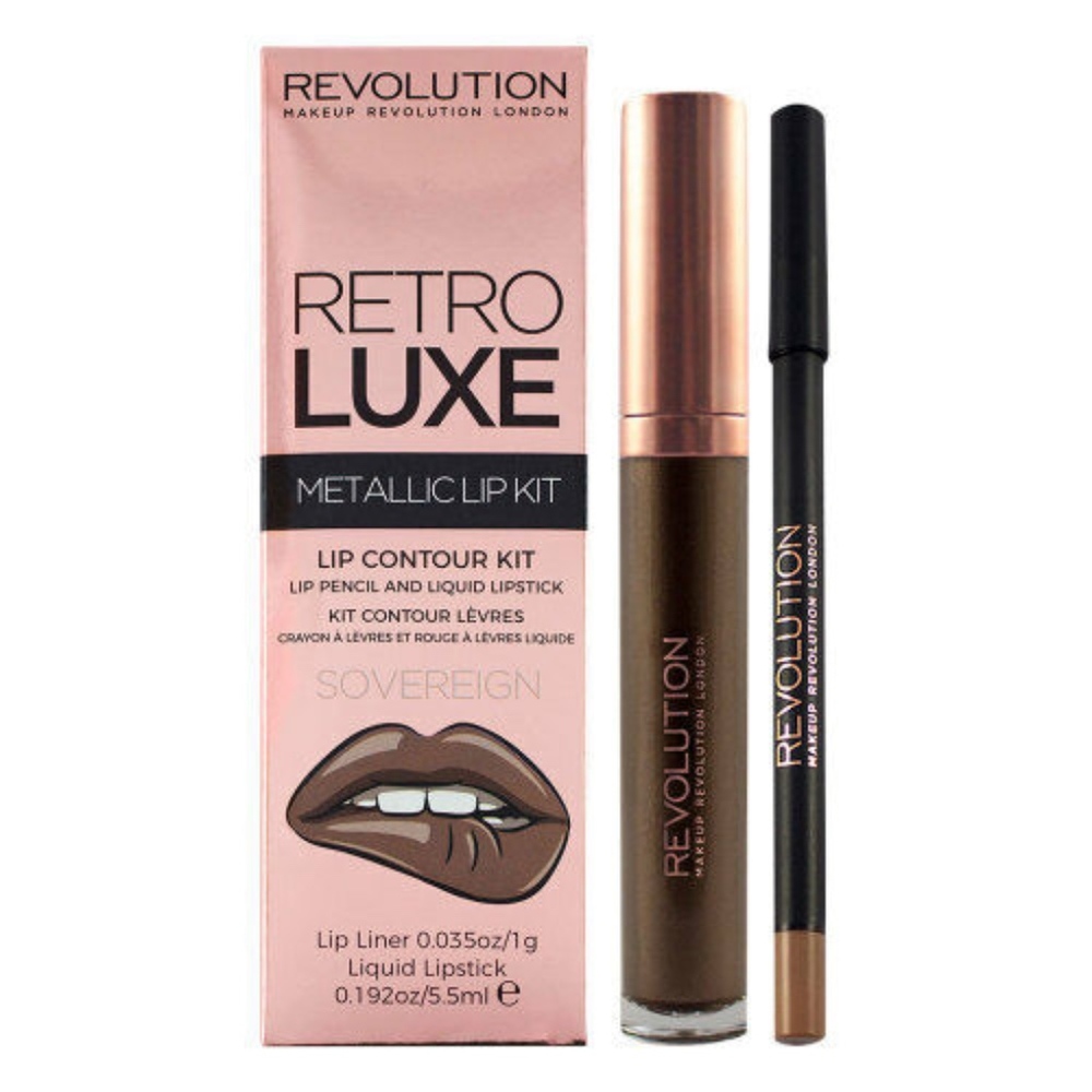 Makeup Revolution - Retro Luxe Mettalic Lip Kit SOVEREIGN